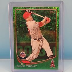 2013 Topps Update Mike Trout #US300 Emerald Green Sparkle