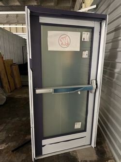 Commercial Glass Door with Panic Bar