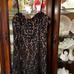 Black Corset Style Dress New Size L