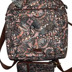Sakroots Mini Backpack & Card Wallet Sienna Spirit Desert pattern NWOT
