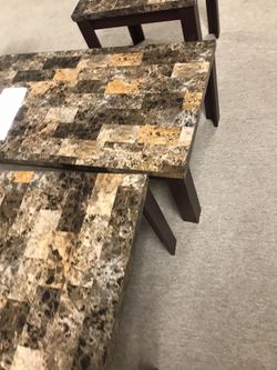 Three piece living room table set
