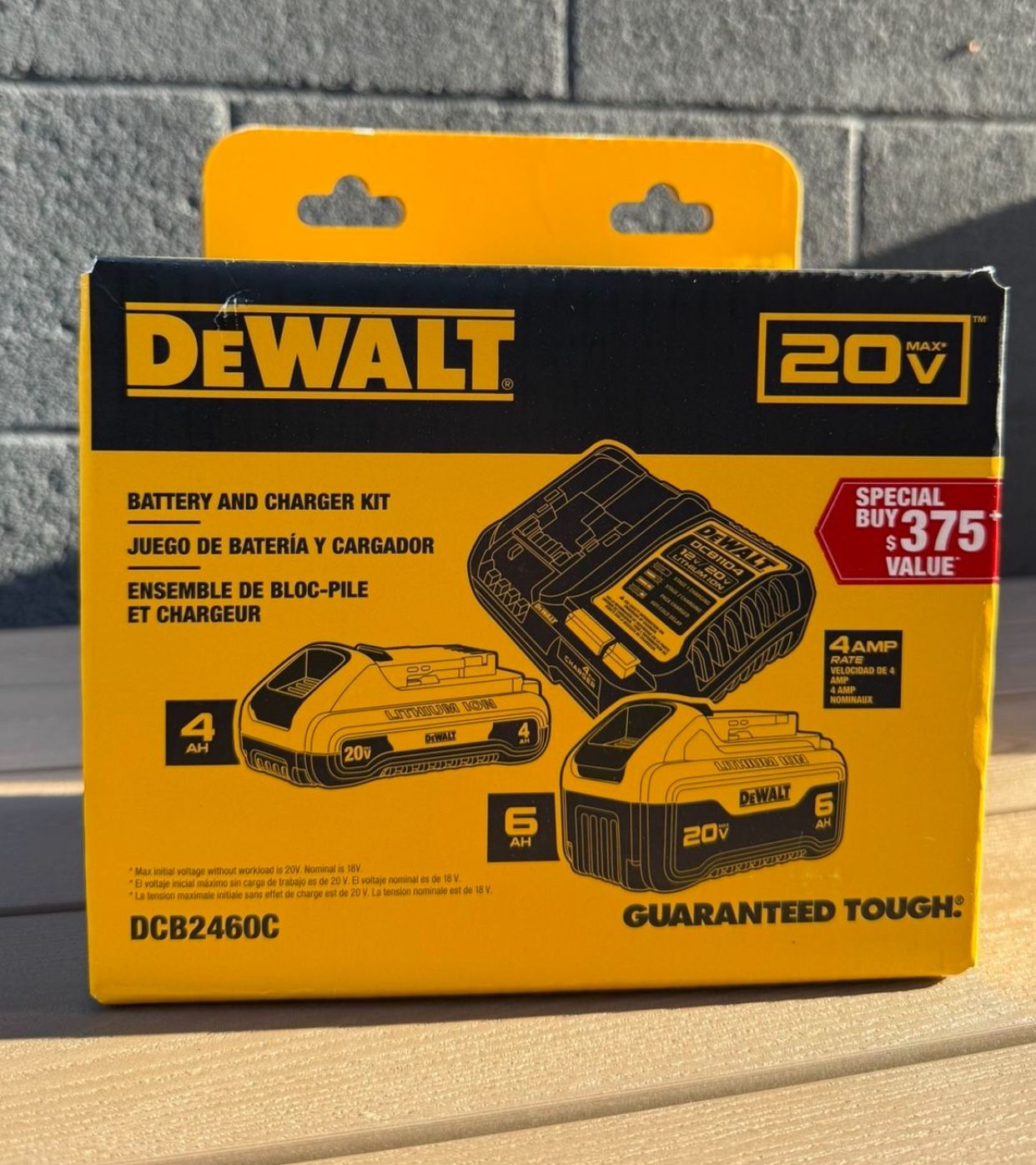 Dewalt 20V MAX Lithium Ion 6.0Ah and 4.0Ah Battery and Charger Starter Kit