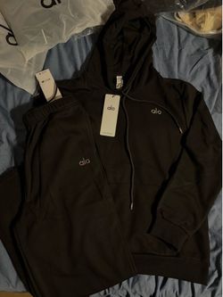 BLACK ALO HOODIE & SWEATS SET
