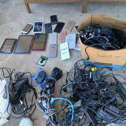 Apples Phones Tablets And Cables For Pieces. 