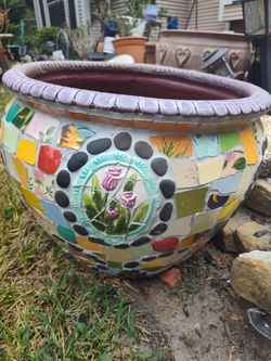 NUEVO PRODUCTO MEXICANO MACETERO HIGANTE DE PURO BARRO PESADO BRAND NEW HUGE CLAY GARDEN DECOR PLANTER
