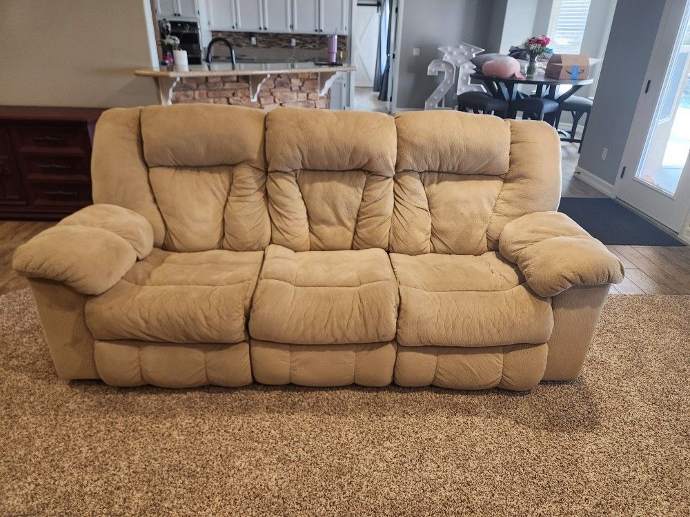 Reclining Sofa And Love Seat (200 For The Set)