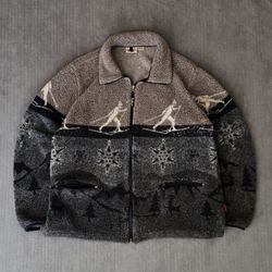 Vintage Woolrich Women’s Fleece Full Zip Jacket Size Large 