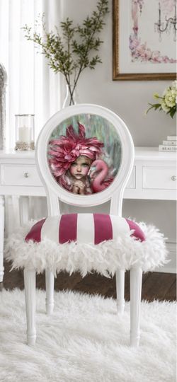 One of a kind flamingo, princess accent chair, $600