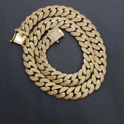 12 inch Gold Cuban Link Choker Chain