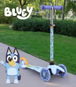 Bluey 3 wheel tilt turn scooter