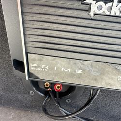 2   10”subwoofer amp and box 