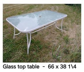 Glass top table
