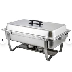 Winco 8 Quart Chafer with Folding Frame, Stainless Steel