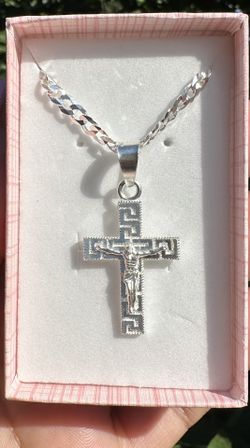 925 Silver cross/ Cruz De Plata 925