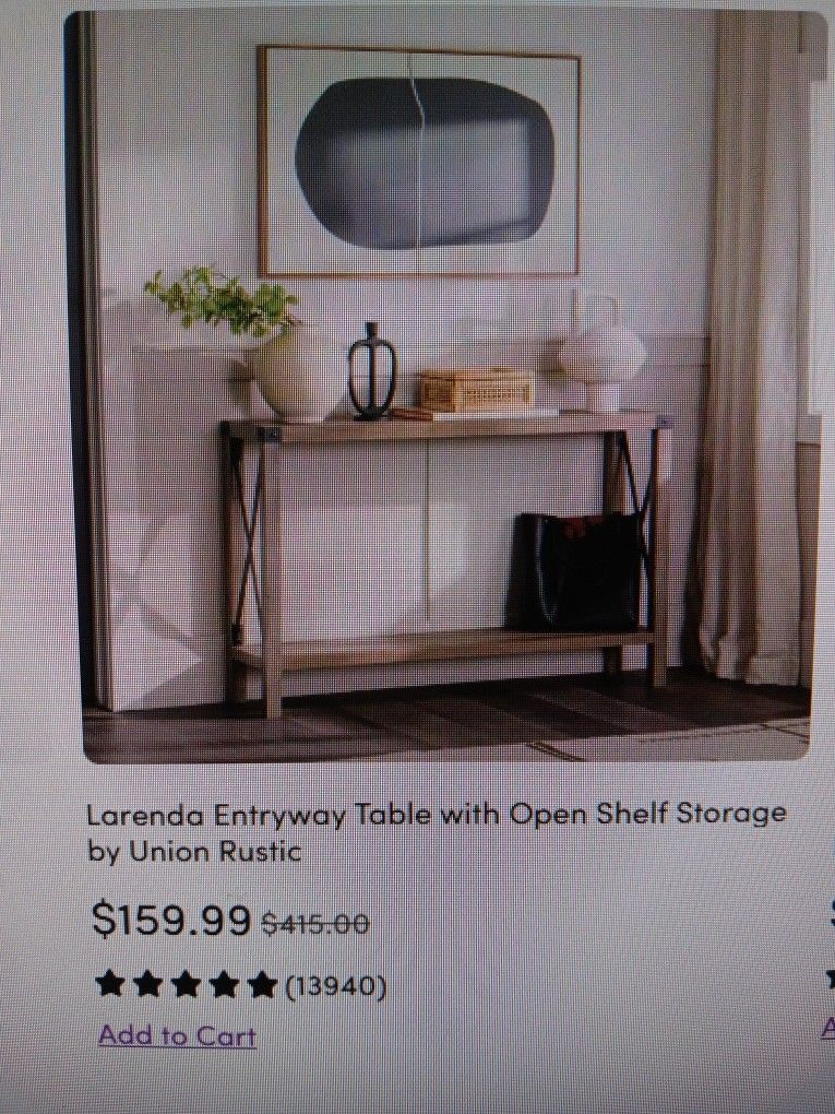 ENTRY DOOR TABLE CONSOLE $75