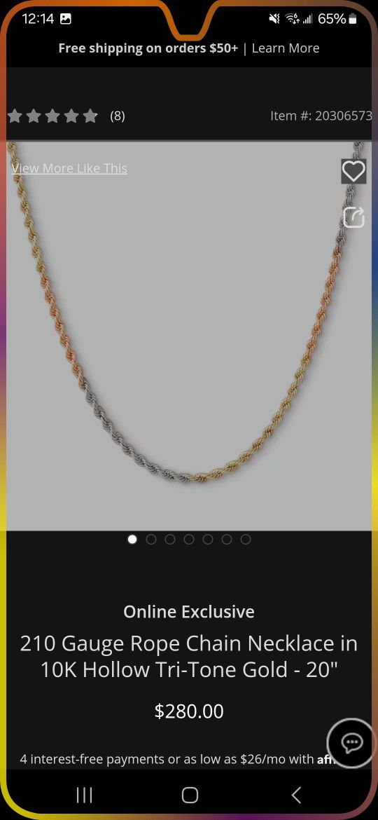Tri Gold Necklace 