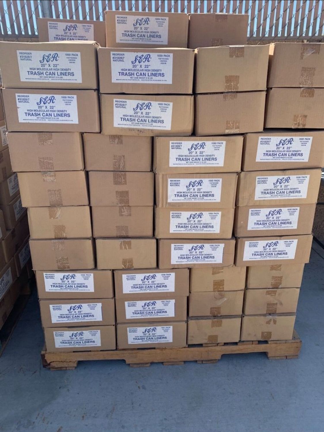 Clear (Natural Color) HDPE Coreless Trash Liners - 20"x22" - 1000 Bags - 8 microns - Clear