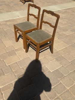2 antique little child sized chairs (sold as pair)