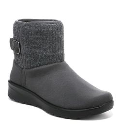 Bzees Gloria Knit Pull-On Booties Gray Women's Size 7.5