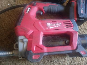 Milwaukee grease gun with battery