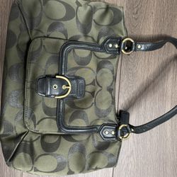 Coach Campbell Signature Metallic Belle Carryall Satchel Bag Shoulder Bag F26246