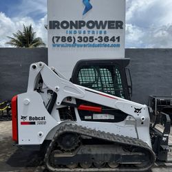 2018 Bobcat T590 Skid Steer Loader Hydraulic Aux Enclosed Cab A/C & Heater
