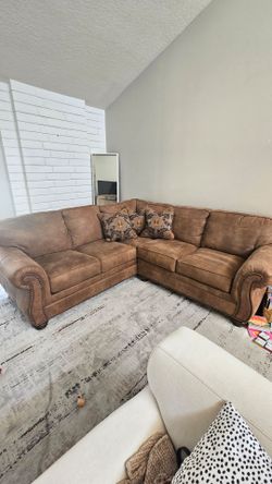 Couch and throw pillows