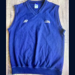 Vintage Retro, Seattle Seahawks, V-Neck, Golf Vest, Nfl, Men’s Size Large