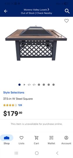 Style Selections 37.5in W STEEL SQUARE 