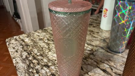 Starbucks Pink Diamond Textured Cold Cup Tumbler