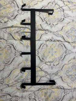 Black Metal Over-the-Door Hook Rack