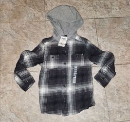 Oshkosh toddler flannel button up shirt new