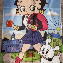 Betty Boop Garden  House Decor Flag Holiday Back to School September Pudgy New