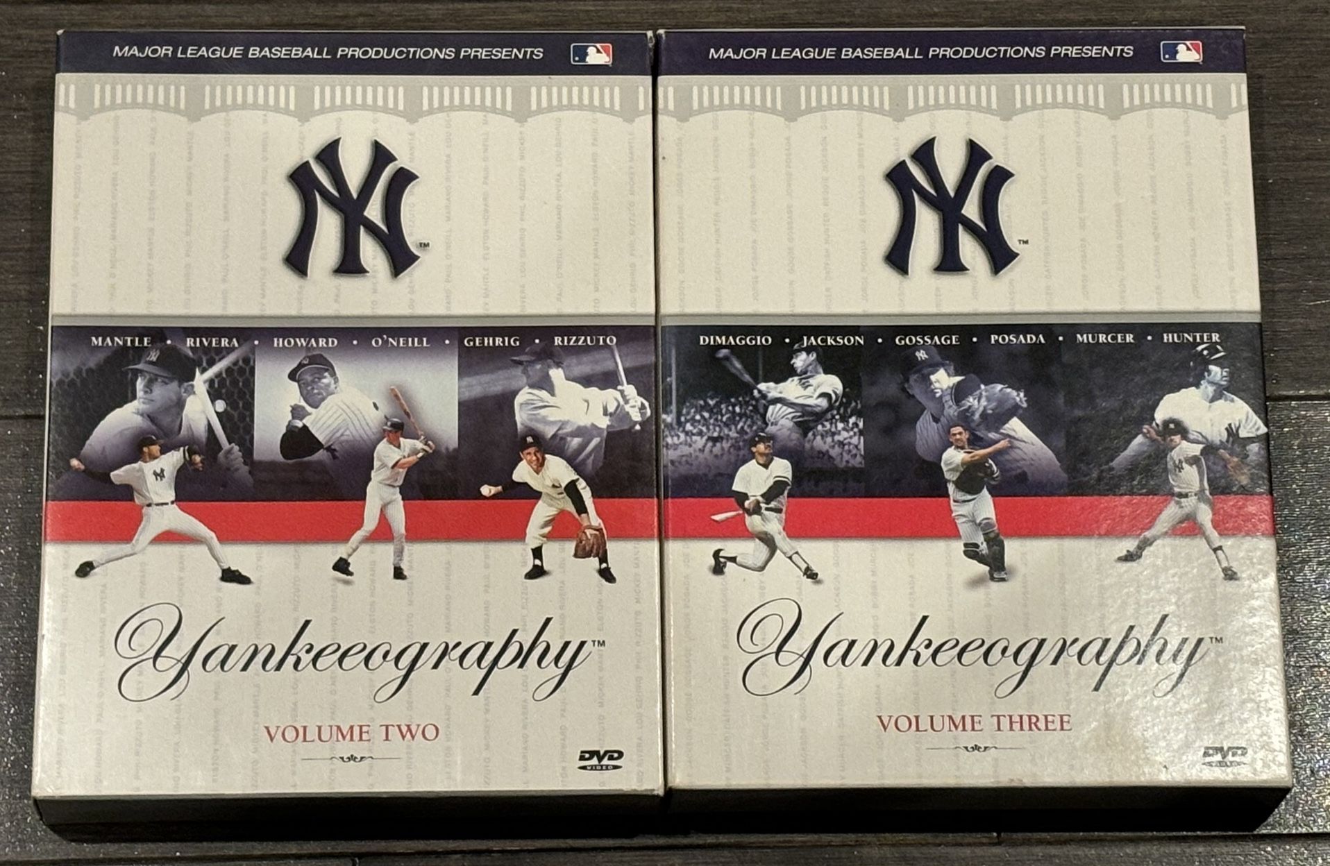 NEW YORK YANKEES YANKEEOGRAPHY MULTI DISC DVD BOX SETS VOLUMES TWO AND THREE
