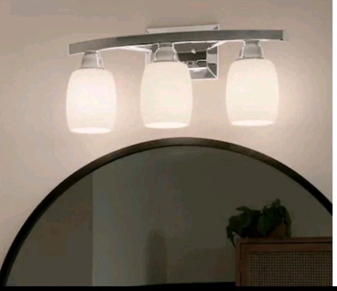 Allen And Roth 3 Light Bar Chrome Finish 21 Inch Etched