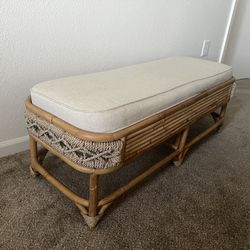 Rattan Style Accent Bench 