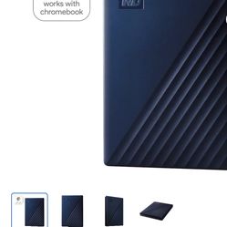 WD 2TB Drive for Chromebook USB 3.2 Gen 1, 2.5" Portable External Hard Drive HDD - WDBB7B0020BBL-WEWM