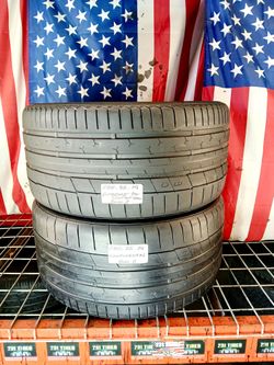 ✅ 2 USED TIRES 285/35ZR19 CONTINENTAL EXTREMECONTACT DW SPORT TUNED 285 35 19  HIGH PERFORMANCE BMW MUSTANG CAMARO CHARGER INFINITI MERCEDES BENZ