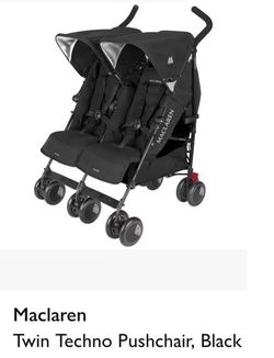 Double Stroller - Maclaren Twin Techno black