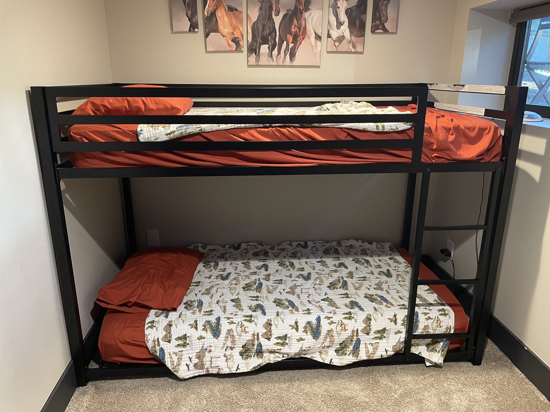 Twin Over Twin Bunk Bed Low Profile