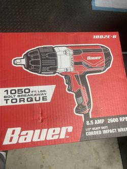 Bauer 1/2 Inch Heavy Duty Corded Torque Impact