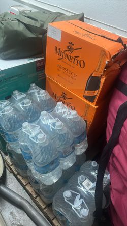 Water And Orange Boxes. 