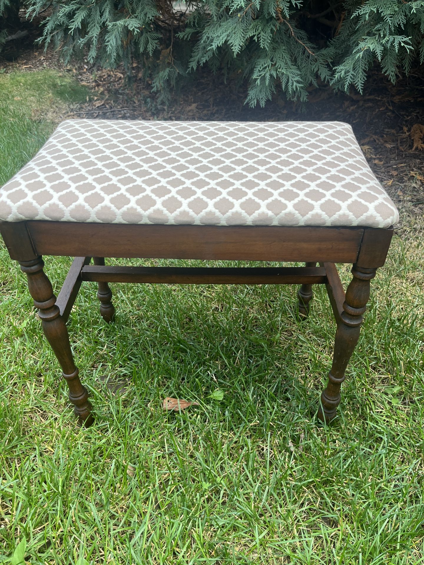 Antique Upholstered Bench