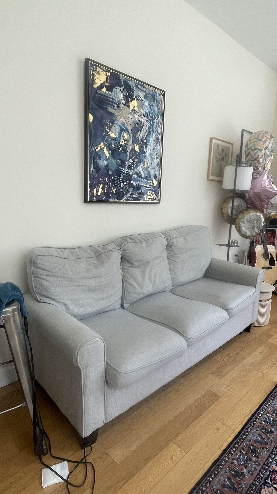 Grey Couch 3 Seater 75” Wide