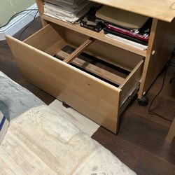 Crate & Barrel File Cart/shelf On Wheels