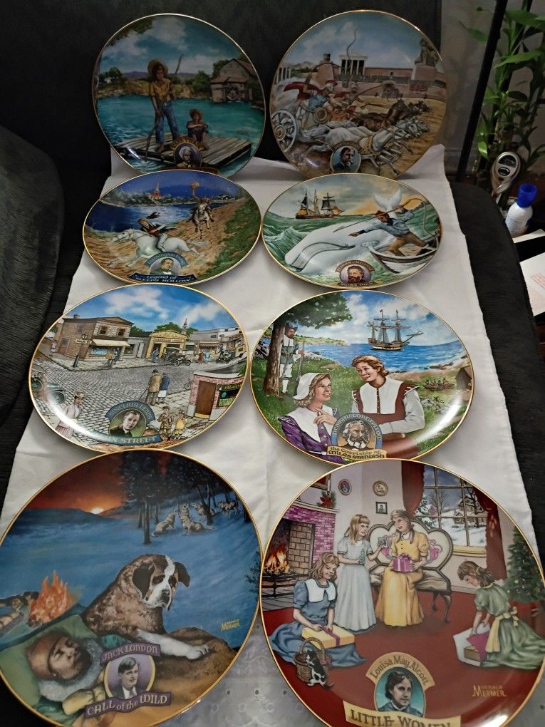 American Classics Porcelain Etienne Collectible Complete Set 8 Gerald Mermer