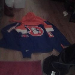  Broncos Throwback Zipper Hoodie 