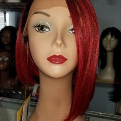  Virginia#TT1B/RedWne. Synthetic Lace Front & Heat Safe Wig.