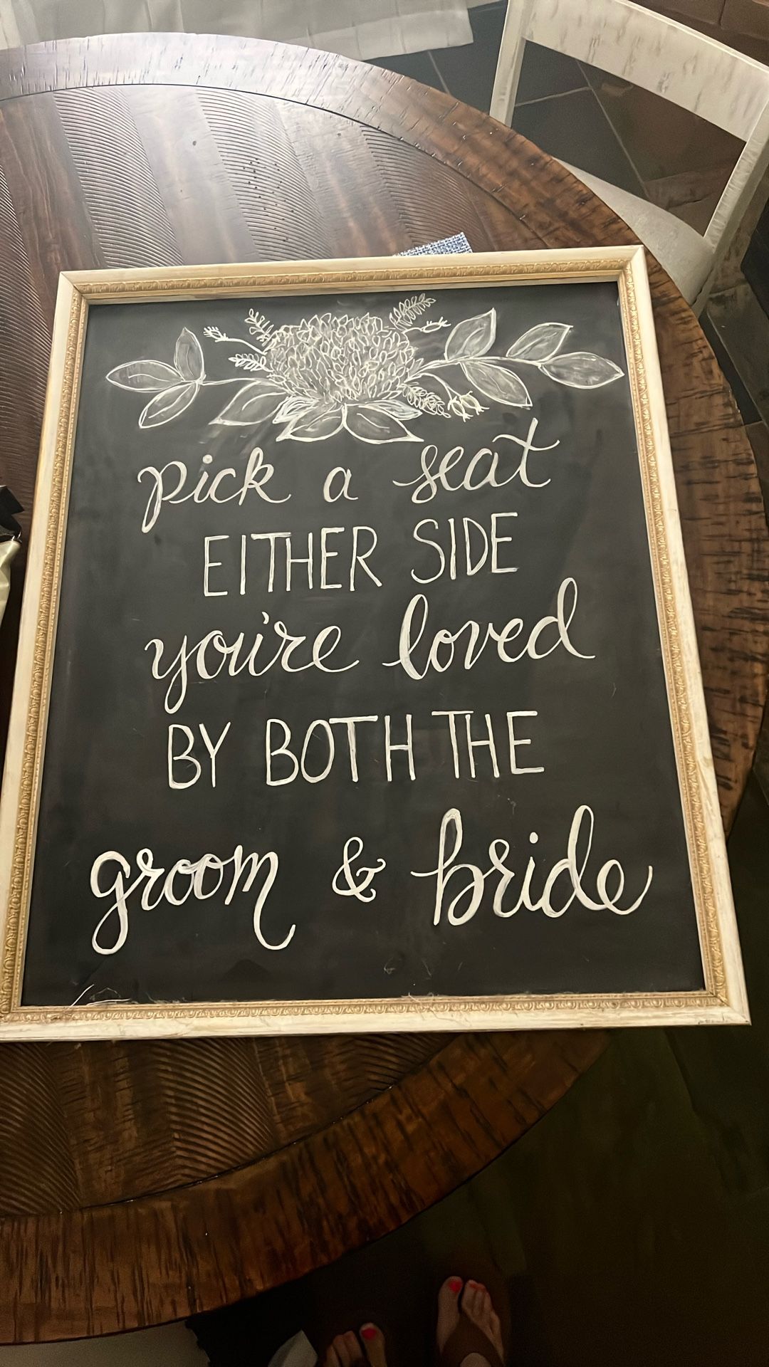 Chalkboard Wedding Sign