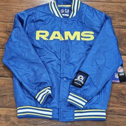 Los Angeles Rams Blue and Yellow Bomber Jacket